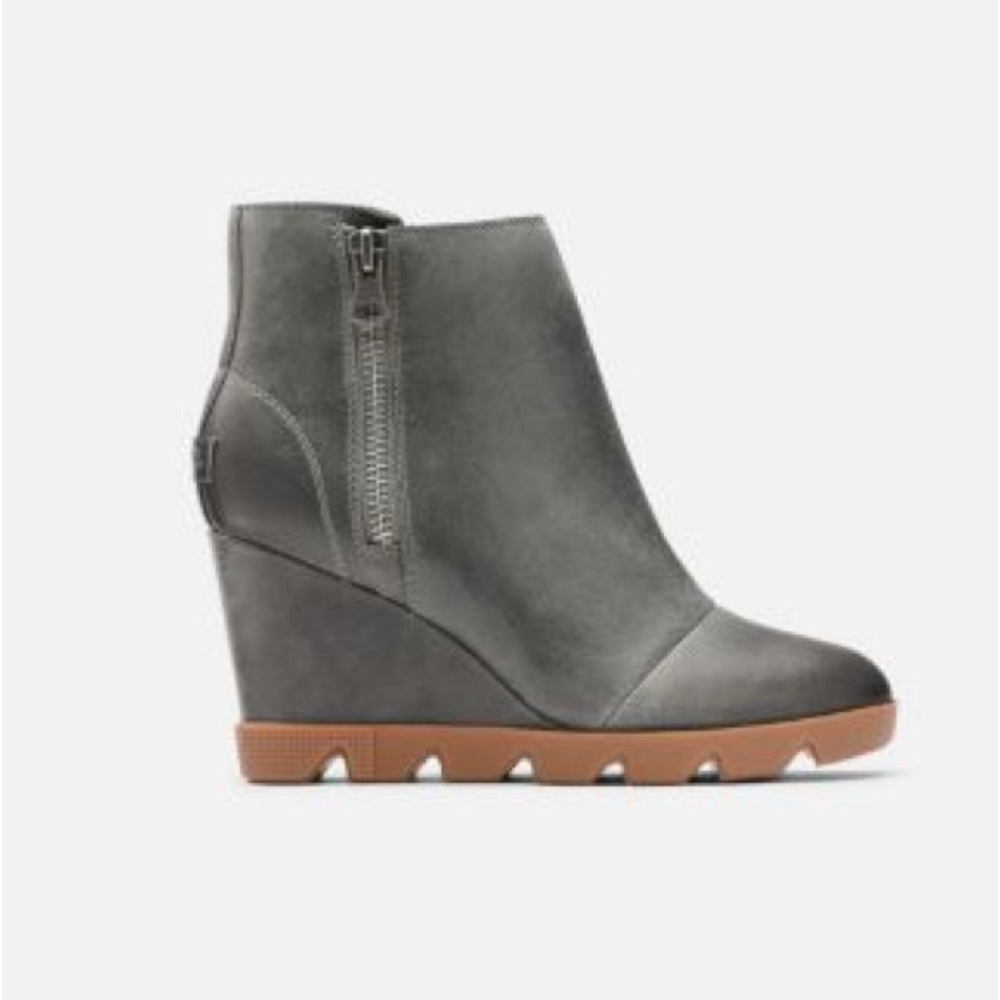 Stylish Sorel Joan of Artic Uptown Gray Ankle Boots 9.5 Water Resistant EUC